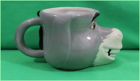 Rare Shrek Coffee Mug 2004 Dreamworks Galerie Large 3D Face Pencil Cup Large for Sale